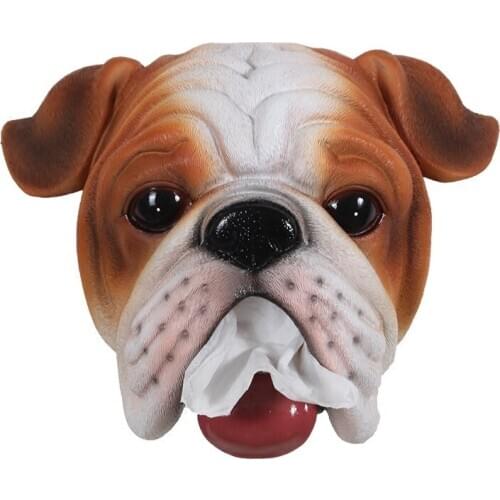 Decorative Tissue Box Durable Wall Mounted Hanging Bathroom Animal Dog Canister Toilet Paper Tissue Roll Holder Toilet Holder