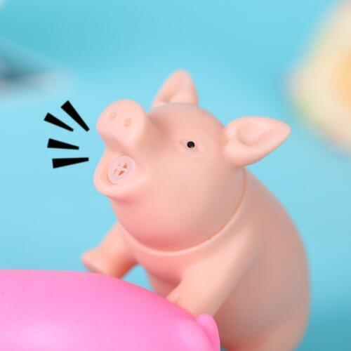 Screaming Pig Voice Sound Pig Toy Squeaky Rubber PIG Chewing Toys Product joke toys 8cm