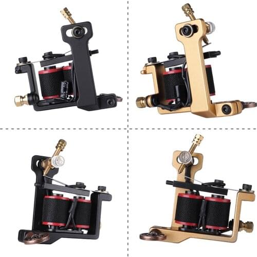 10 Wrap Permanent Makeup Machine Wire Cutting Tattoo Coil Machine for Liner and Shader Black Color Tattoo Machine Fast Delivery