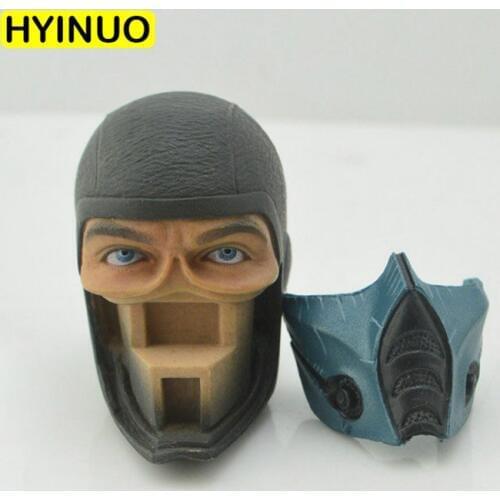 1/6 Scale Mask Removable Mysterious Ninja Death Stare Edition Ninja Head Sculpt Headplay for 12" Action Figure Body Doll Toys