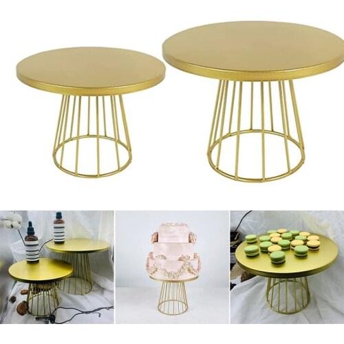 Metal Cake Stand Multipurpose Serving Tray Round Cookies Cupcake Dessert Display Plate for Wedding Birthday Parties