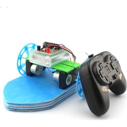 Science Experiment 2.4G Creative Propeller Ship Self-Made Remote Control Ship Component Creator Diy Set Model