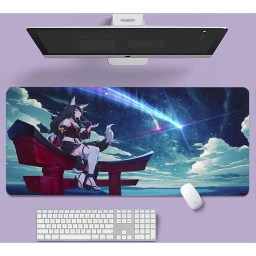 Ookami Mio Fox Girl Beautiful Anime Natural Rubber Gaming Mat Large Gaming Laptop XL Non-slip Rubber Office Computer Mouse Pad