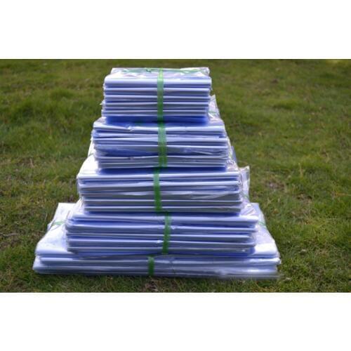 Wholesale 10cmx20cm Soft Transparent Shrink Wrap Film Bag Heat Seal Gift Packing PVC Heat Shrinkable Storage Bags 200Pcs/Lot