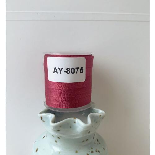 AY-8075 A Roll Wholesale 2mm-36mm 100% Pure Silk Embroidery Ribbons Handcraft Supply Double Faced Thin Taffeta Silk Ribbon