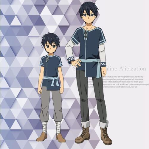Wholesale New Japanese Anime Sword Art Online Alicization Kirigaya Kazuto Cosplay Costumes Outfits Uniform For Halloween Party