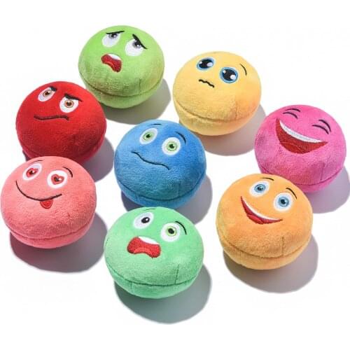 Squeaky Dog Ball Toys Pet Play Squeakers Ball Chewing Toy Fetch Bright Balls Dog Supplies Puppy Popular Toys Interactive Cat Toy