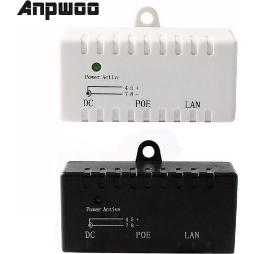 Poe Splitter Poe Injector Rj45 Dc 5.5Mm x 2.1Mm Input Passive Poe Injector Splitter Adapter Connector For Ip Network Camera