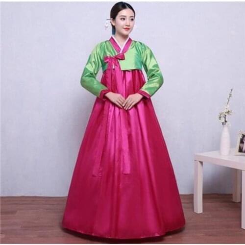New Women Korean Traditional Hanbok Female Anicent Retro Korean Court Wedding Dresses Lady Asian Palace Stage Cosplay Clothing