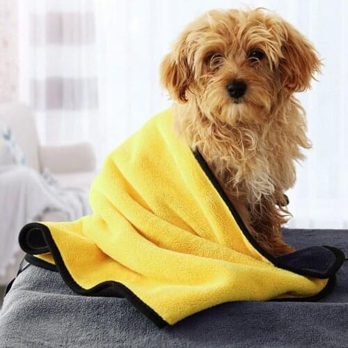 Strong Absorbent Pet Bath Towels Clean Up Fiber Dogs Towel Soft Lint-free Quick-drying Thick Puppy Bath Towel Pet Clean Supplies
