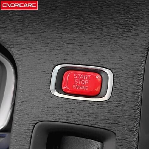 START STOP ENGINE Button Sequin Decoration Cover Trim For Volvo XC60 S60 V60 V40 Car Styling Interior Accessories