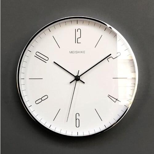 Modern Silent Wall Clock Nordic Creative Metal Round Wall Clock Quartz Digital Relojes De Pared Living Room Decoration DJ60WC