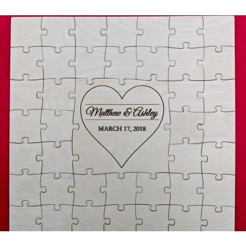 Wedding guest book puzzle,Guest book puzzle, wooden guest book alternative, jigsaw guest book, heart guestbook