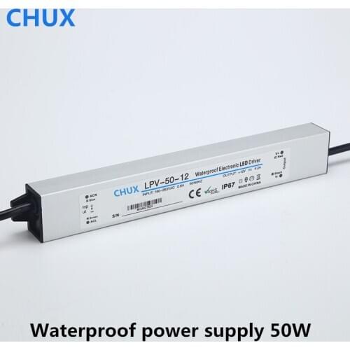 LED Waterproof Switching Power supply 50W 12V 48v 24v SMPS For Led strip light lamp Power Adapter Source LED Driver