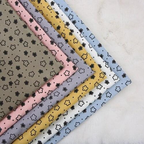 100*150cm Cartoon Star Printing Home Textile Fabric Childrens Clothing Womens Dresses Sewing Material DIY Needlework Cloth