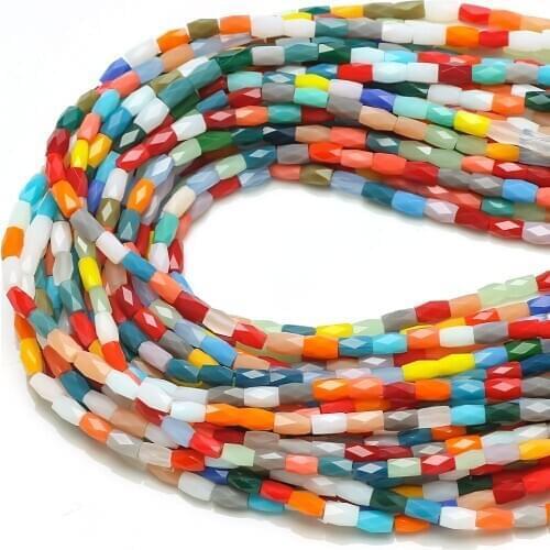 ZHUBI 190Pcs/Lot 2*4mm Colorful Wholesale Glass Faceted Loose Beads Crafts For Crystal Jewelry DIY Making Findings Needlework