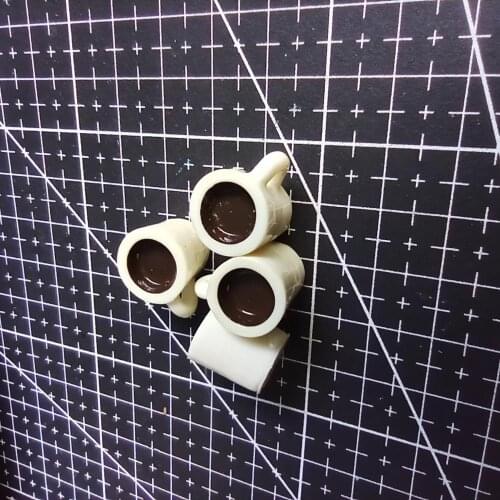 1pcs/lot resin solid white color coffee cup 17mm fairy garden gnome moss terrarium crafts bonsai home decor for DIY A032-12