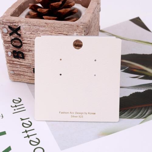100Pcs Jewelry Display Card Earring 7x7cm earring card Hang Tag card DIY jewelry stud earring package cards