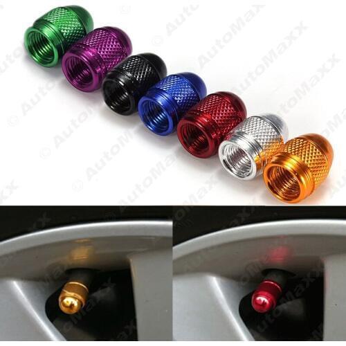 1000Pcs Aluminum Bullet Style Car Motorcycle Air Port Cover Tire Valve Wheel Stem Caps 7-Color #J-5490