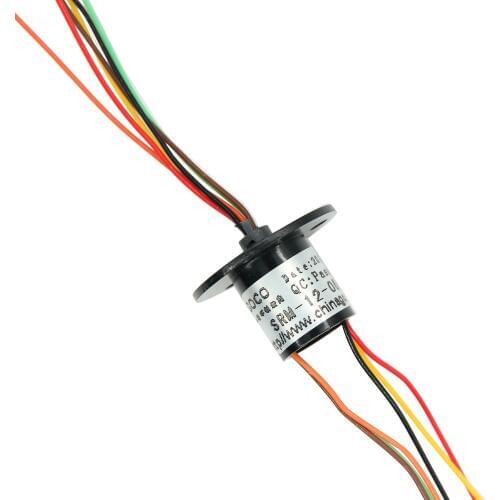12.5mm 300Rpm 6 Wires CIRCUITSx2A Capsule Slip Ring AC 240V for Monitor Robotic