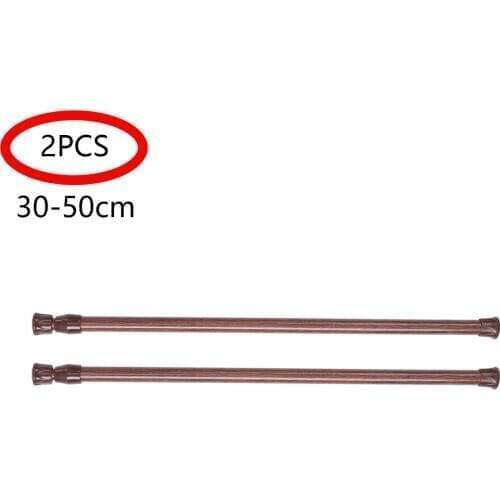 2 Adjustable Curtain Rod Spring Loaded Bathroom Extendable Telescopic Net Voile Tension Windows Closet Wardrobe Rail Pole Rods