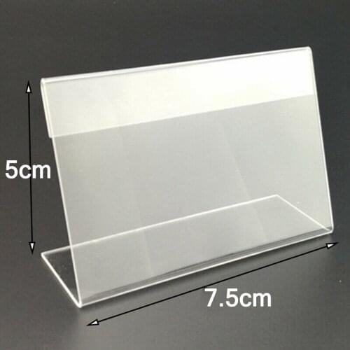 20pcs Acrylic Sign Display Stand Transparent 5*7.5cm Sign Stand, Poster Stand Price Tag 2021 Display Stand