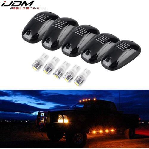 5pcs Roof Running Light LED Cab Roof Clearance Marker Lamps For Dodge RAM 1500 2500 3500 Ford F-Series Chevy/GMC Trucks etc,12V