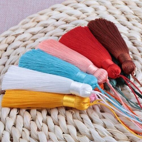 5pcs/lot 8cm Multi Colors Silk Charm Tassels Great Quality Handcraft Decoration Earrings Pendants Brush Fringes DIY Jewelry Make
