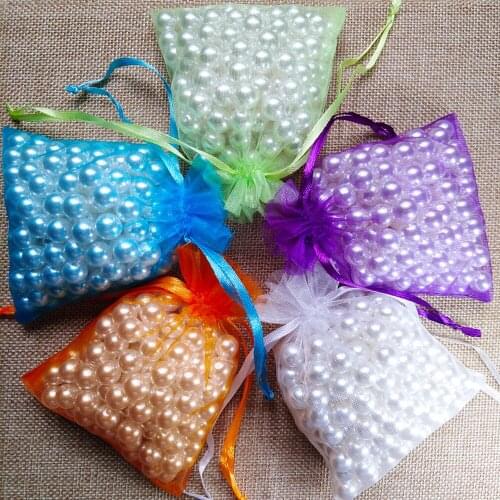 50pc/Lot 5x7 7x9 9x12 10x15cm Organza Jewelry Packaging Bags Wedding Party Christmas Birthday Gift Bag Pouch