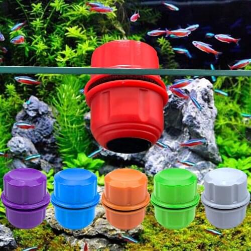 PetCloud Aquarium Fish Tank Magnetic Brush Fish Tank Cleaner Glass Algae Scraper Cleaner Curve Scrubber Aquarium Cleaning Tools
