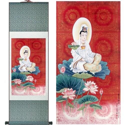 Avalokitesvara painting Traditional art Portrait painting Home Office Decoration traditional Avalokitesvara painting