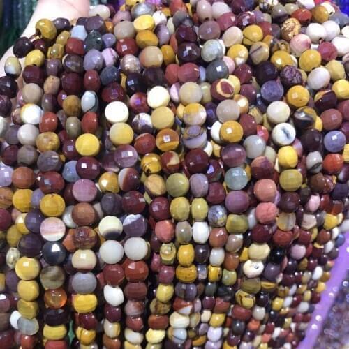 Natural Stone Mookaite Egg Yolk Beads Section Loose Beads 6MM Fit DIY Bracelet Necklace For Jewelry Making Wholesale