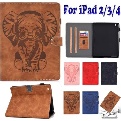 For iPad 2 3 4 Cover Fashion Tablet PU Leather Flip Stand Case For Apple iPad2 iPad3 iPad4 Catoon Painted Funda Skin Shell Capa