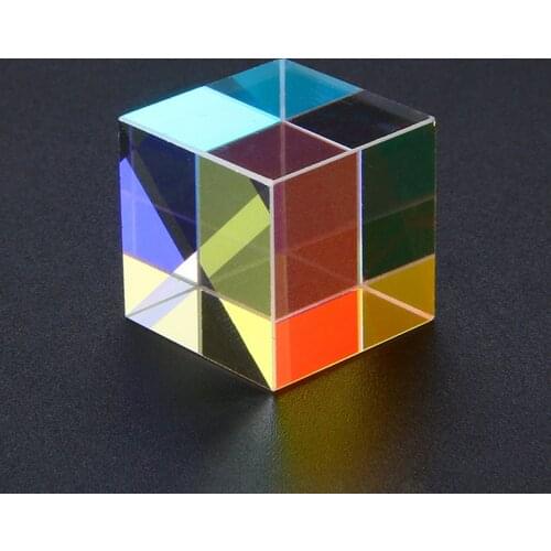 CMY Op-tic Pr-ism Cubes - Optical Glass Prism, RGB Dispersion Six-Sided