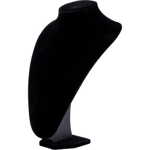 Display Jewelry Holder Necklace Chain Bust Black Velvet Showcase Display Support