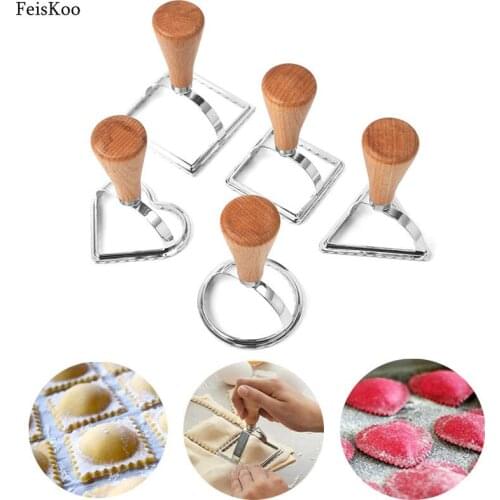 Square Round Heart Ravioli Pasta Tool Stainless Steel Cookie cutter Stamp Maker Ravioli Dumplings Cokie Mold Baking Pastry Tools