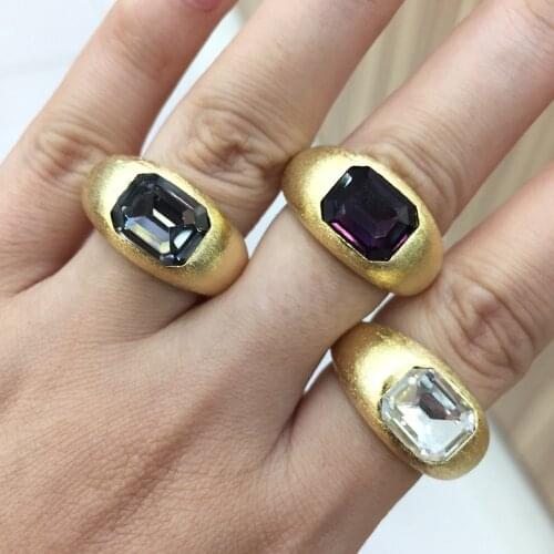 GODKI 2021Trendy BIG STONE Cassic Wedding Band Ring for Women Cubic Zircon Finger Rings Beads Charm Ring Bohemian Beach Jewelry