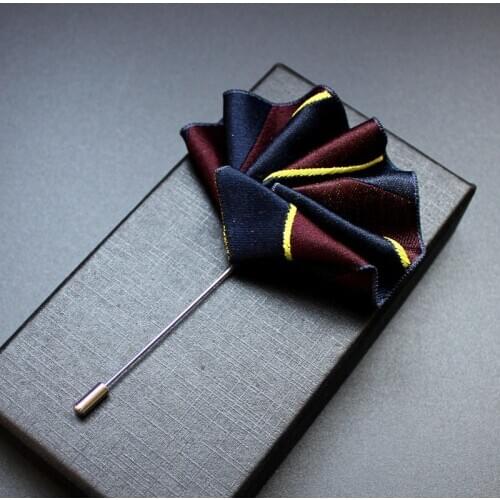 I-Remiel New Suit Pocket Towel Shirt Pins and Brooches Wedding Party Gifts For Guests Badge Jewelry For Men Clothing Accessories