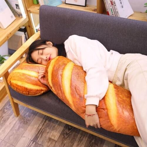 Simulation 3D Butter Bread Pillow Soft Stuffed Backrest Toys Funny Food Nap Plush Cushion Kids Birthday Gifts Home Decor