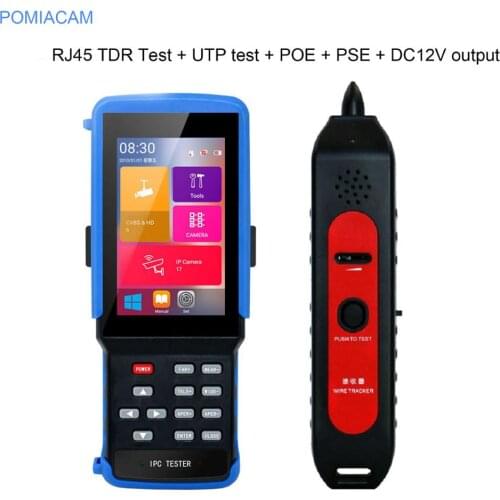 IPC9310 4.3 Inch H.265 4K IP Camera Tester 5MP AHD 8MP CVI TVI CVBS CCTV Camera Tester Monitor WIFI ONVIF POE UTP/RJ45 TDR Test