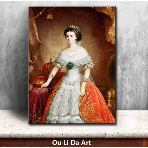 Classical court figures princess portrait dame oil paintings canvas printing printed on canvas wall art decoration picture