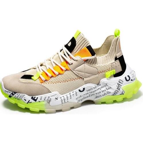 Lace-up Men Casual Sneaker Shoes Hip Pop Sneakers Male Comfortable Sport Trainers Mesh Tennis Shoes Chaussure Homme Zapatillas