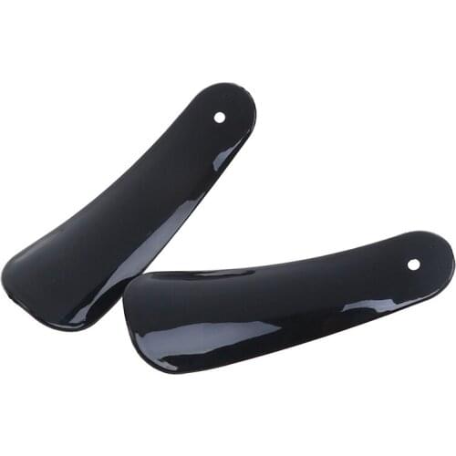 Hot sale 2pcs Lifter Flexible Sturdy Slip Shoe Horns Black Plastic Professional Shoe Horn Spoon Shape Shoehorn Shoe Accessories