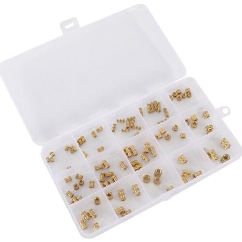 M2 M3 M4 M5 Female Thread Knurled Brass Threaded Insert Embedment Nut for 3D Printing Threaded Heat Set Inserts