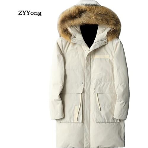 2020 Mens Winter Jackets Thick Hooded Fur Collar Parka Men Coats Casual Padded Mens Jackets Male Clothing Size M-4XL