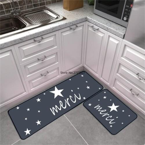 Nordic Grey Star Carpet Pink Kitchen Accessories Kitchen Carpet Carpet Anti-slip Mat Girl Bedroom Floor Mat