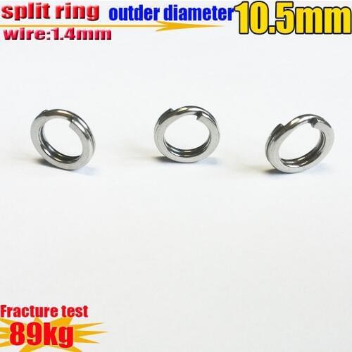 2019 new fishing split ring with lure rings wire 1.4mm*OD10.5mm 80pcs/lot 304 stainless steel
