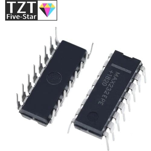 New original 10PCS MAX232EPE DIP MAX232 RS232 Transceiver Drivers/Receivers
