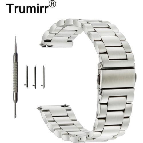 18mm 20mm 22mm 23mm 24mm Stainless Steel Watch Band for Orient Watchband Quick Release Strap Wrist Belt Bracelet Silver Black