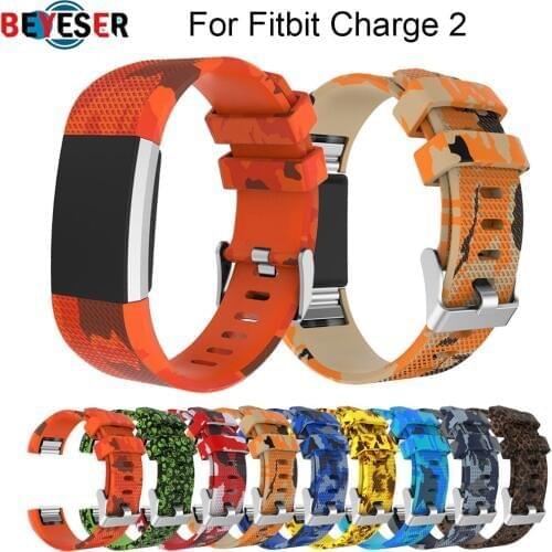 New Silicone watch strap for fitbit charge 2 bracelet band heart rate fitness activity tracker smart watch wristband banda belt